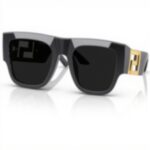 Lunettes de soleil Versace 4403 noires homme élégantes