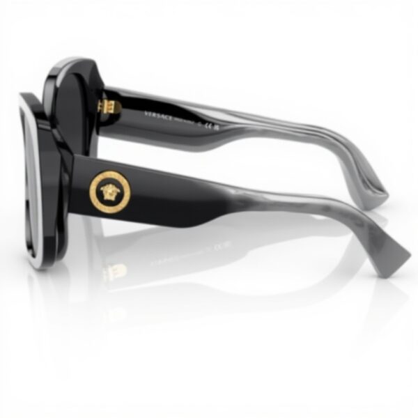 Lunettes de soleil Versace Femme Noir Gris 5619140