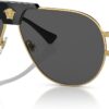 Lunettes de soleil Versace VE 2252 Gold Black Dark Grey-0
