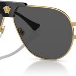 Lunettes de soleil Versace VE 2252 Gold Black Dark Grey-0