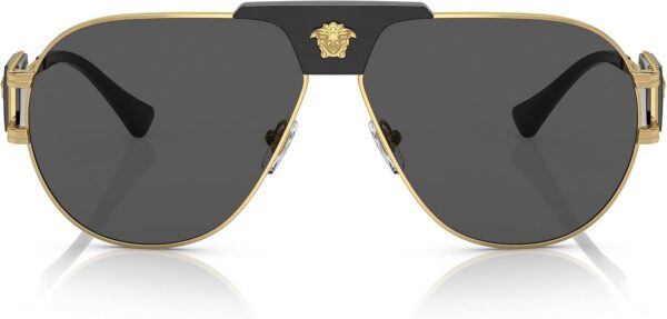 Lunettes de soleil Versace VE 2252 Gold Black Dark Grey-3