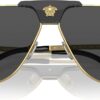 Lunettes de soleil Versace VE 2252 Gold Black Dark Grey-4