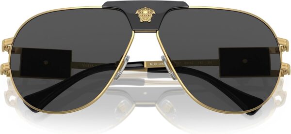 Lunettes de soleil Versace VE 2252 Gold Black Dark Grey-4