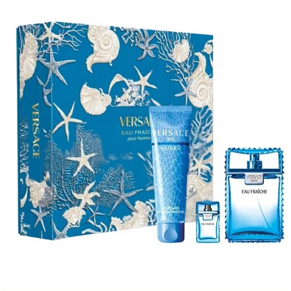 Versace Man Eau Fraiche Set EDT Homme Parfum Gel Douche