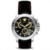 Montre Versace Homme Quartz Cuir Noir Chronographe VE2E00121