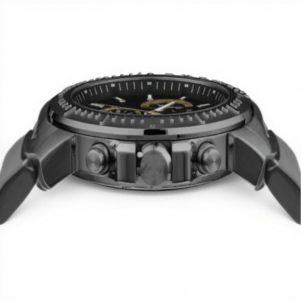 Montre Versace Homme Acier Inoxydable Gris Analogique Noir