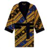 Peignoir Versace I Love Baroque 3XL noir bleu coton luxe