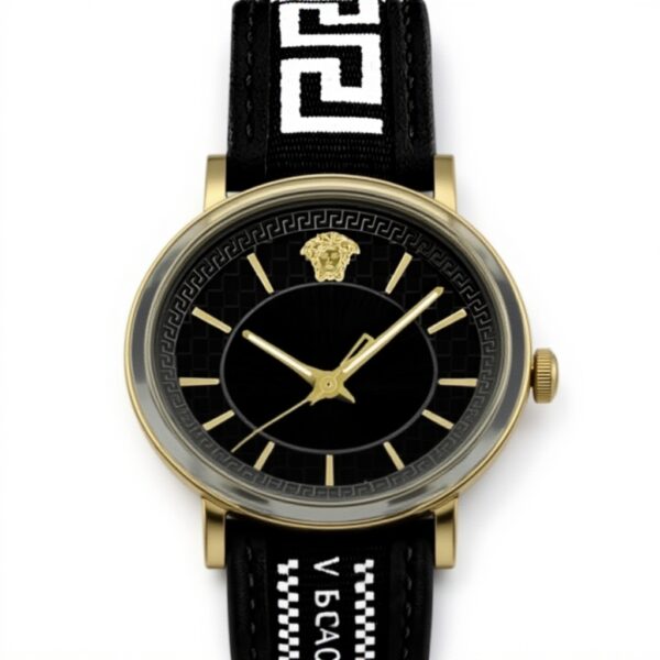 Montre Versace V-Circle Homme Luxe Suisse Cadran Saphir