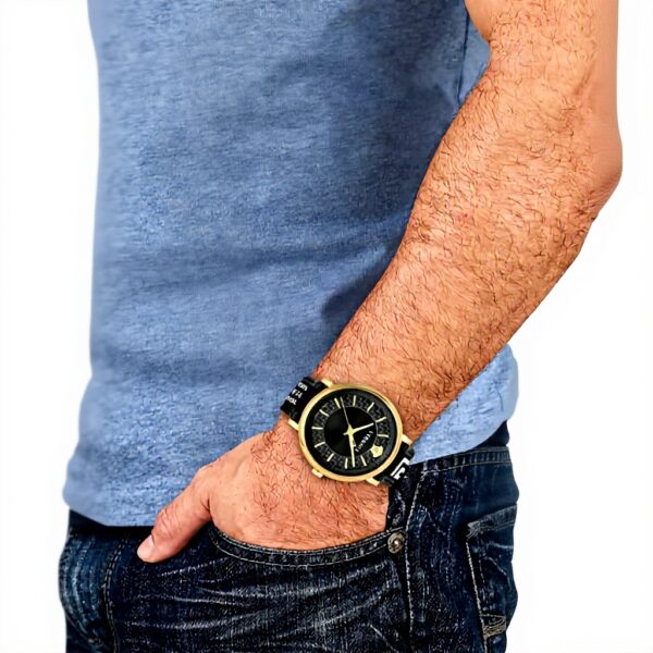 Montre Versace V-Circle Homme Luxe Suisse Cadran Saphir