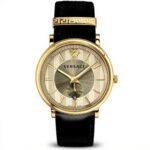 Montre Versace Homme Cuir Vert Quartz Suisse VBQ030017