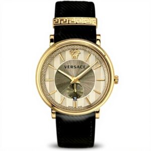 Montre Versace Homme Cuir Vert Quartz Suisse VBQ030017