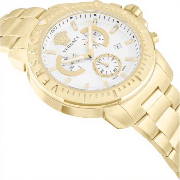 Montre chronographe Versace Homme acier inoxydable or jaune