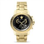 Versace Horloge New Chrono 45mm Dorée Acier Inoxydable
