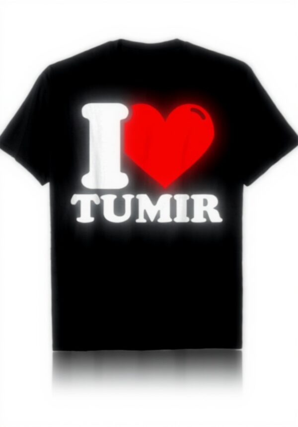T-shirt I love tumir prénom léger coupe classique homme