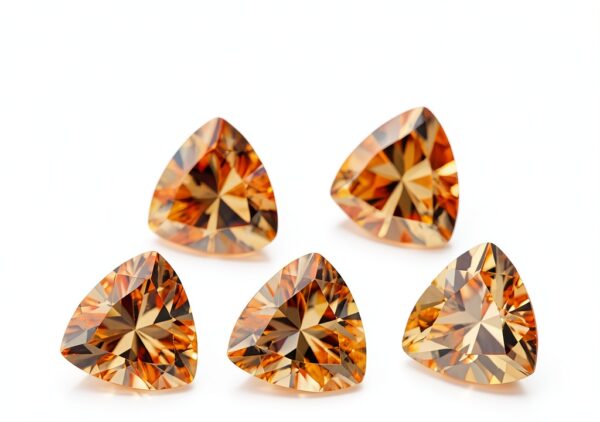 Pierres zircone champagne trillion bijoux XIANGMO créateurs-5