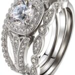 Bague fiançailles ZCCZJS zircon cubique argent 925 cadeau-0