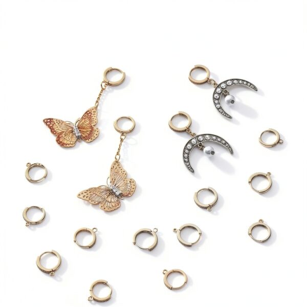 Boucles d oreilles créoles SUPERFINDINGS laiton zircone 2-1