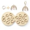 Boucles d oreilles créoles SUPERFINDINGS laiton zircone 2-3