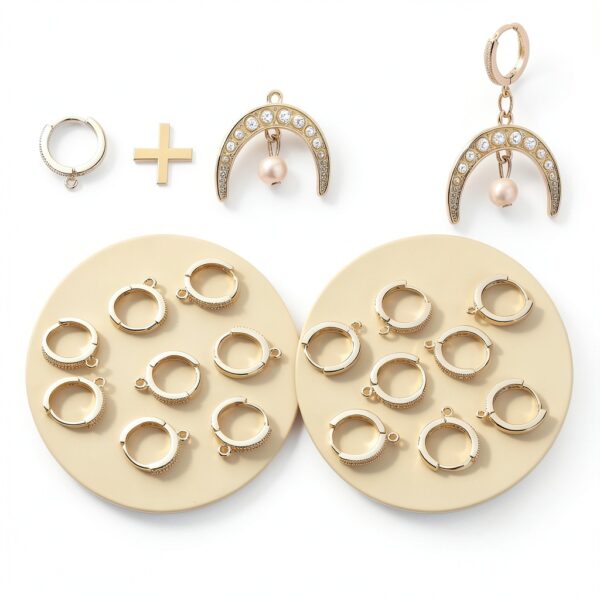 Boucles d oreilles créoles SUPERFINDINGS laiton zircone 2-3