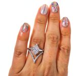 Bague femme ZCCZJS zircone cubique design triangle élégant-0