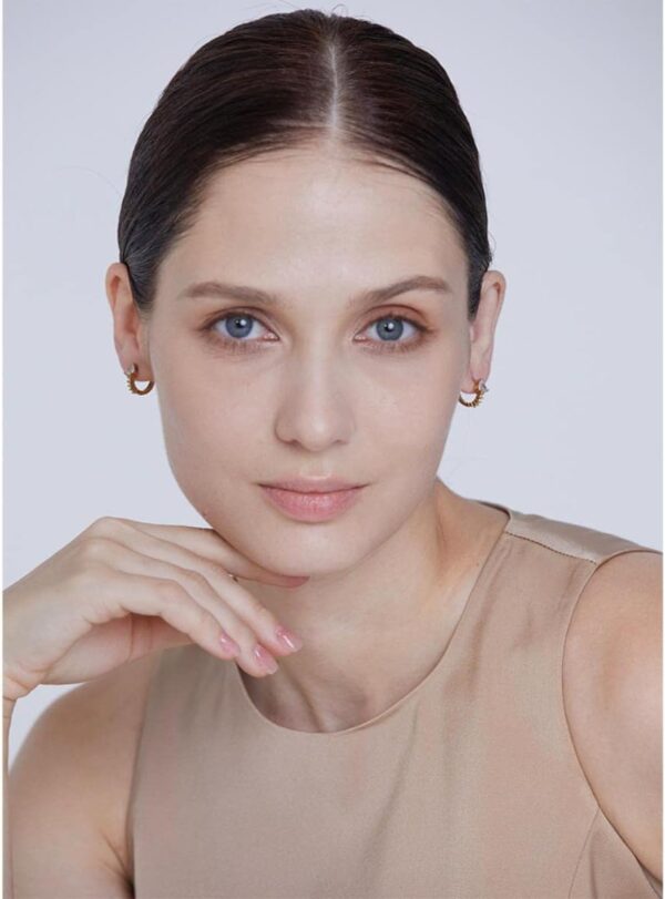 Boucles doreilles or 14k YAHOYA cuivre plaqué femmes-1