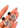 Boucles d'oreilles coeur Atentuyi or strass pendantes cadeau-0