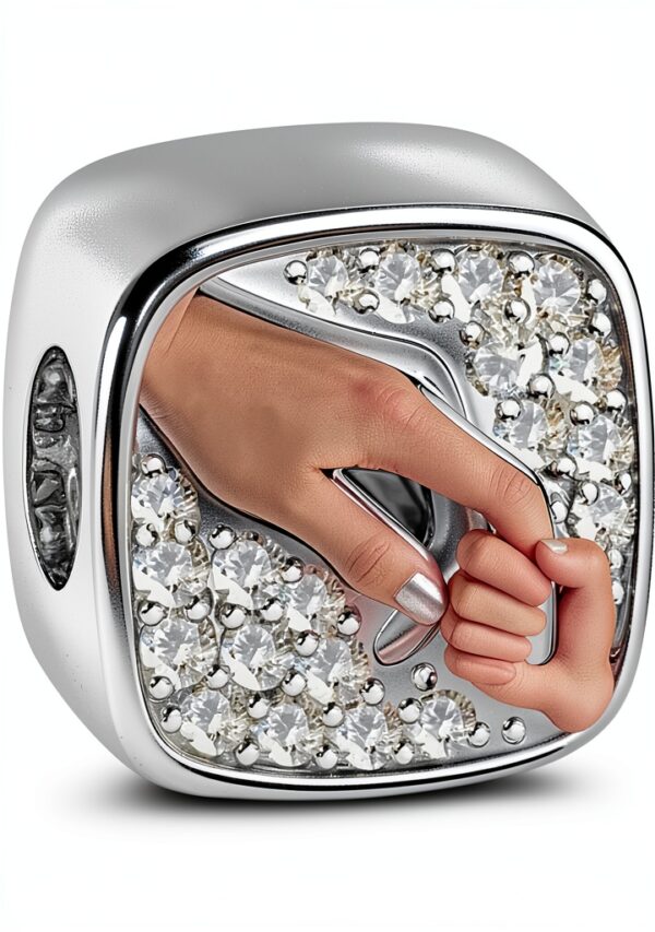 Charme mère enfant argent sterling 925 Gnoce cadeau fête-1