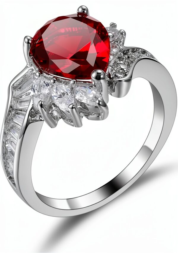 Bague Argent Sterling Zirconia HYHJYMG Femme Sans Nickel-1