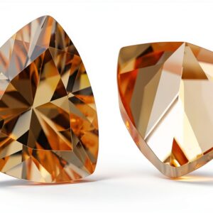 Pierres zircone champagne trillion bijoux XIANGMO créateurs-0