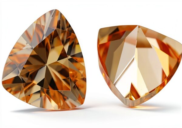 Pierres zircone champagne trillion bijoux XIANGMO créateurs-0