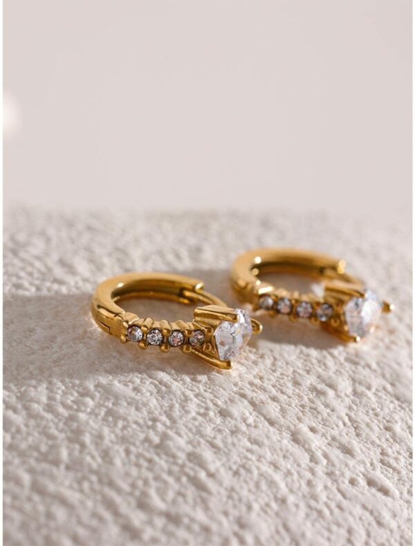 Boucles doreilles or 14k YAHOYA cuivre plaqué femmes-2