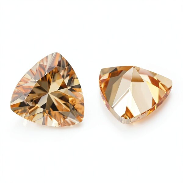 Pierres zircone champagne trillion bijoux XIANGMO créateurs-4