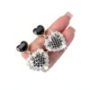 Boucles d'oreilles coeur Atentuyi or strass pendantes cadeau-1