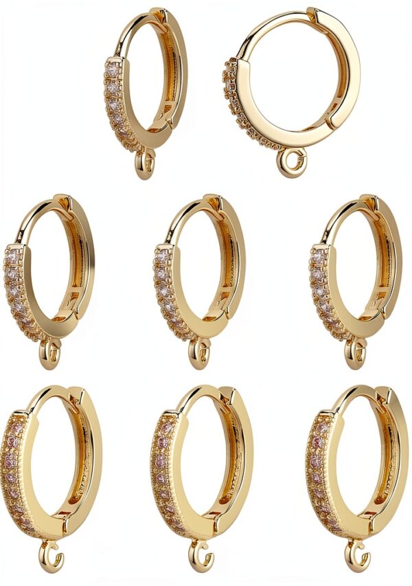 Boucles d oreilles créoles SUPERFINDINGS laiton zircone 2-0