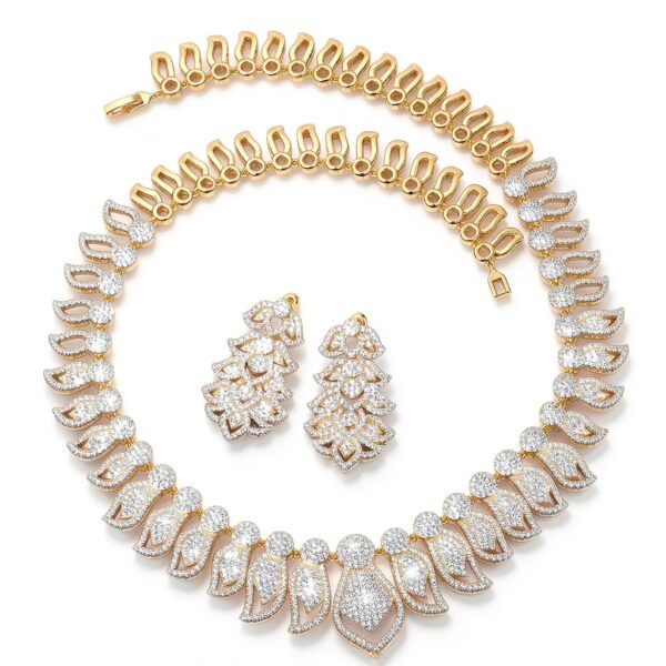 Ensemble bijoux chic ZEDARO pierre mariage fiançailles-4