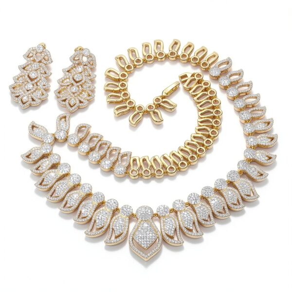 Ensemble bijoux chic ZEDARO pierre mariage fiançailles-2