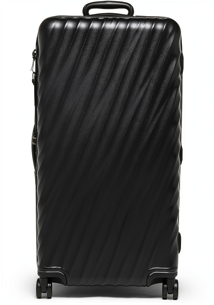 Valise TUMI noir ouverte montrant ses compartiments organisés