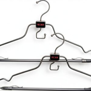 Cintres Tumi lot 2 noirs crochets réversibles rangement