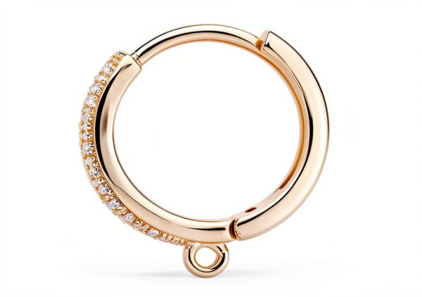 Boucles d oreilles créoles SUPERFINDINGS laiton zircone 2-4