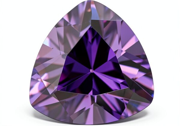 Pierres zircone cubique XIANGMO violet trillion 3mm bijoux-0