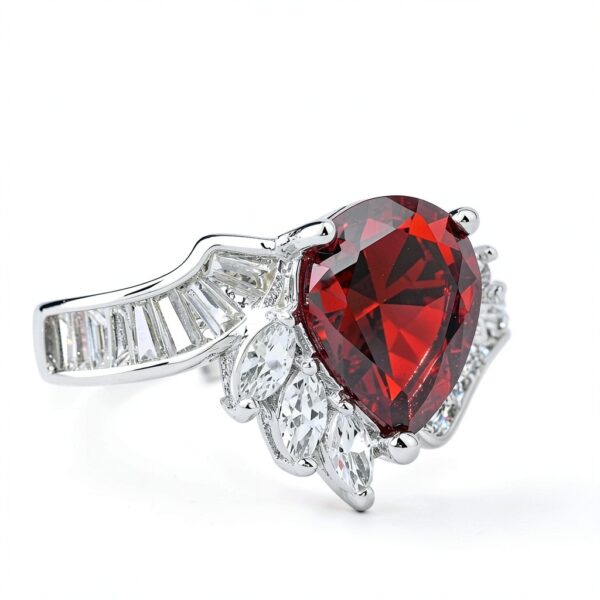 Bague Argent Sterling Zirconia HYHJYMG Femme Sans Nickel-3