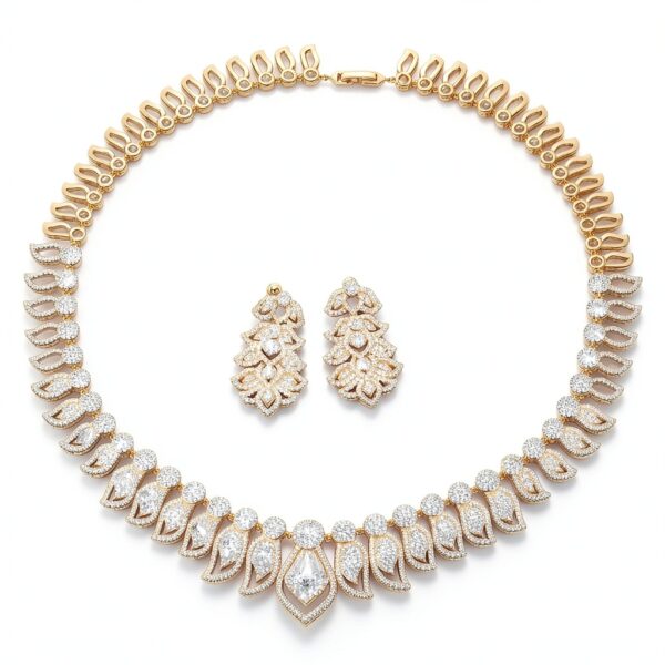 Ensemble bijoux chic ZEDARO pierre mariage fiançailles-0