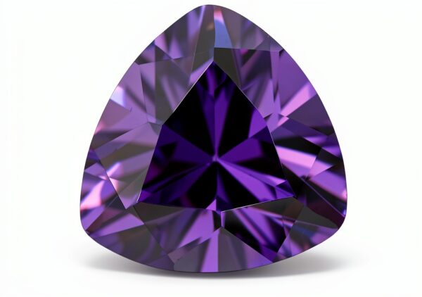 Pierres zircone cubique XIANGMO violet trillion 3mm bijoux-1