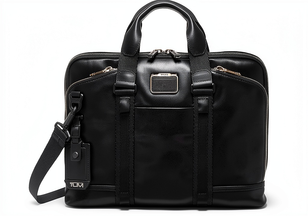 Porte-documents TUMI Alpha Bravo ouvert montrant les compartiments