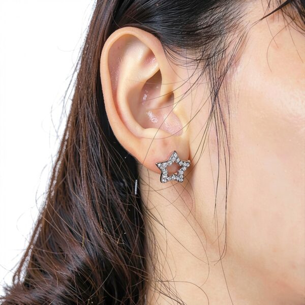 Boucles d'oreilles SALAN design unique fil argent cadeau-3