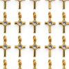 Breloque croix DICOSMETIC laiton zircone cubique bijoux-0
