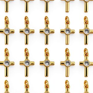 Breloque croix DICOSMETIC laiton zircone cubique bijoux-0